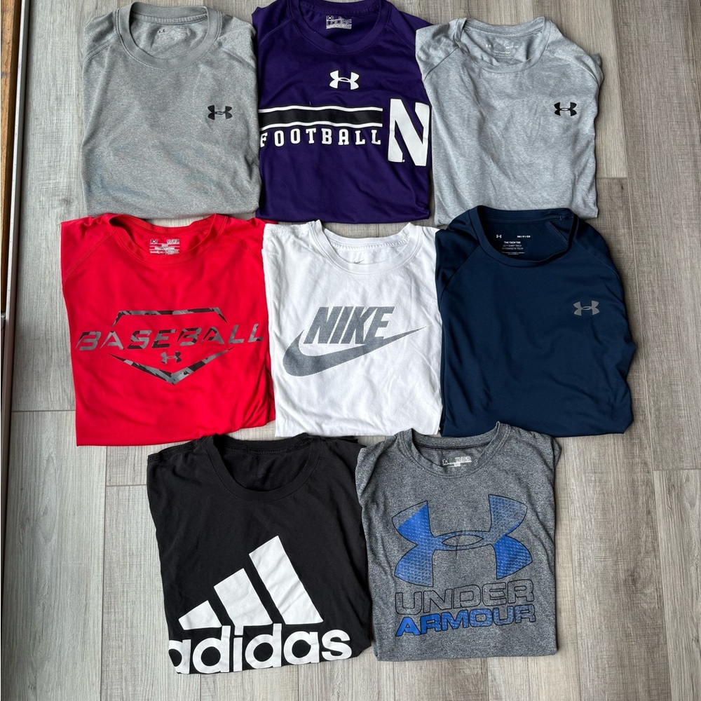 Thrifted athletic tees